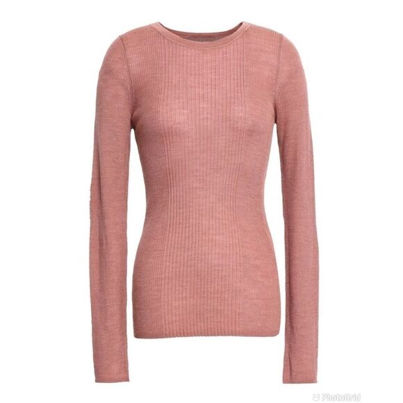 T By Alexander Wang Merino wool-blend ribbed top - Picture 1 of 12